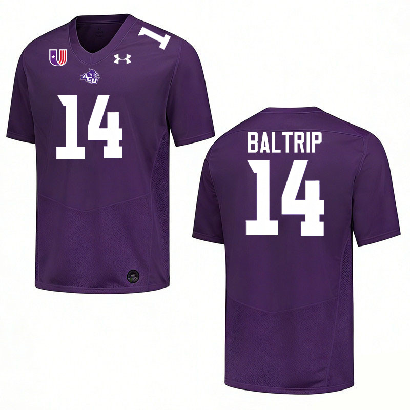 Abilene Christian Wildcats #14 Raydrian Baltrip College Football Jerseys,Uniforms Stitched-Purple